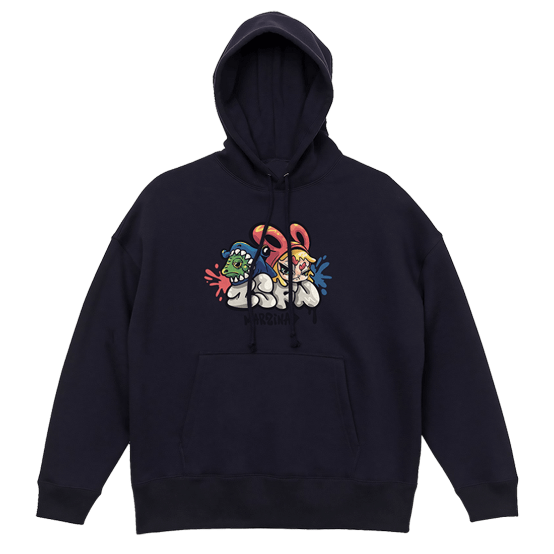 ISFN x MAR2INA 夢裡那兔 帽T(深藍) - ISFN