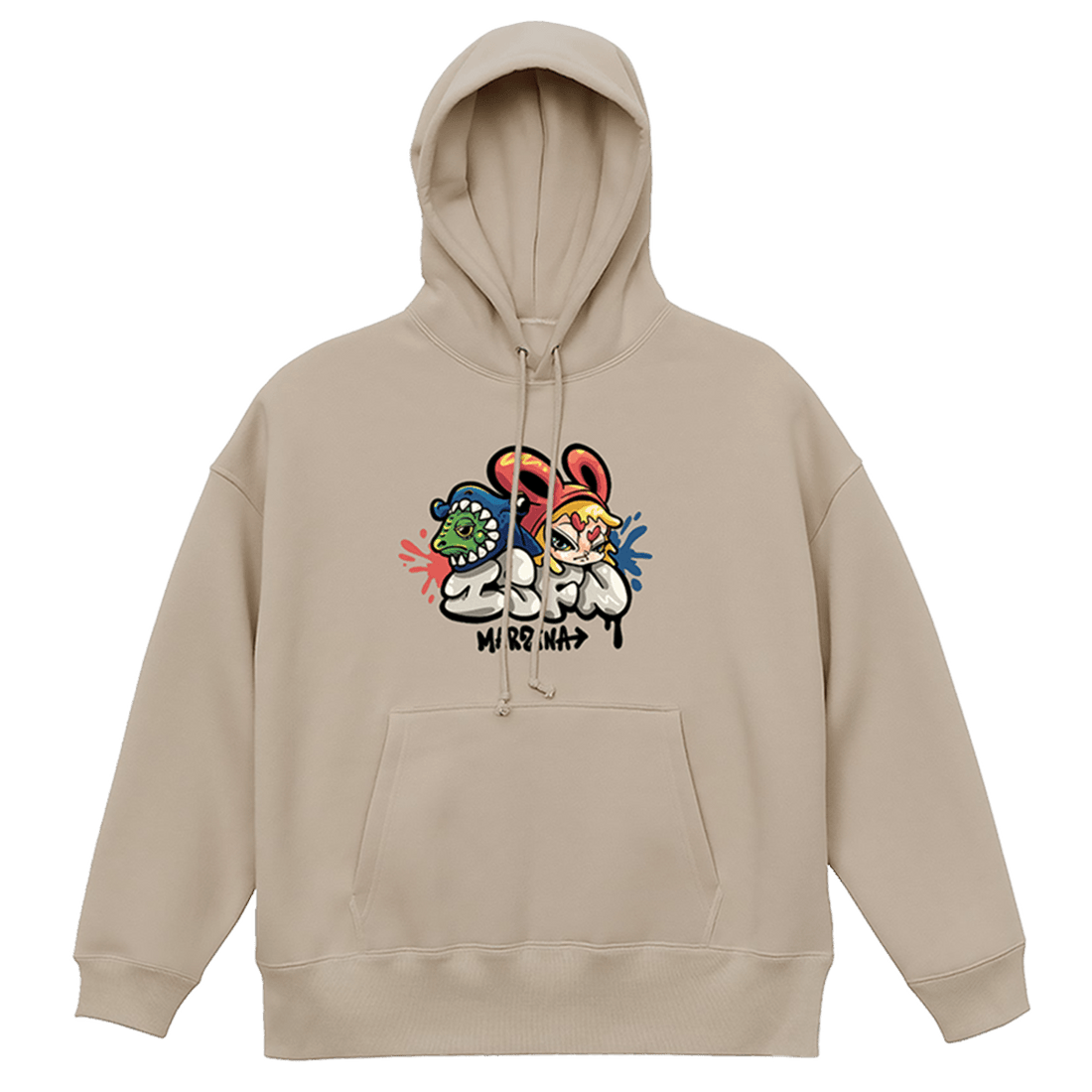 ISFN x MAR2INA 夢裡那兔 帽T(奶茶) - ISFN