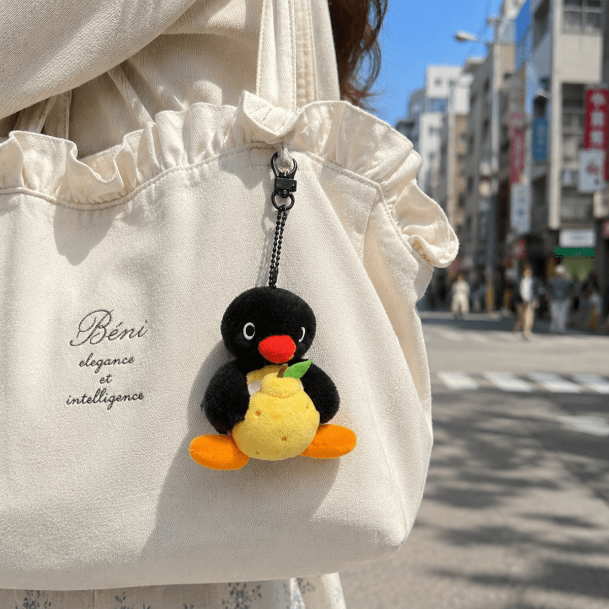 ღ 濟州島限定pingu-抱橘子吊飾 - ISFN