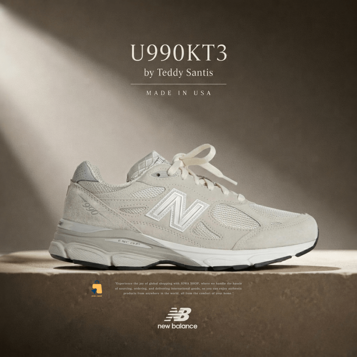 Kith x New Balance 990 V3 米灰 聯名款 U990KT3 - ISFN