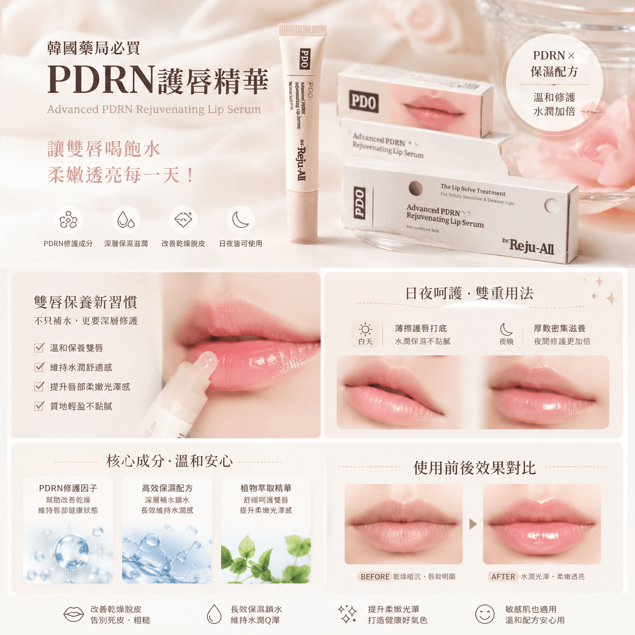 韓國熱銷 PDRN 水潤修護護唇精華 - ISFN