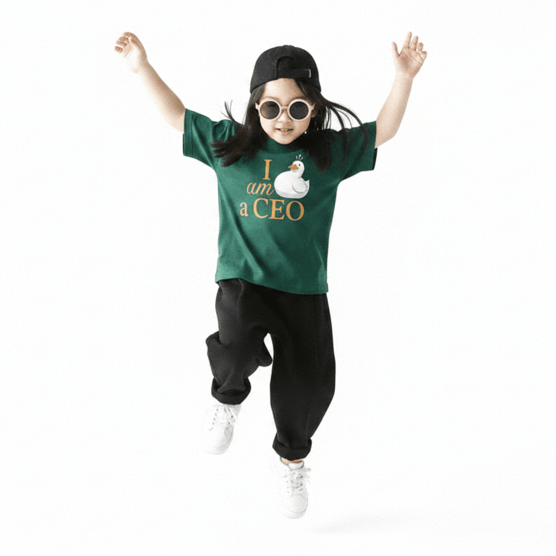 萌萌鴨總裁 T-shirt ｜兒童短袖 - ISFN