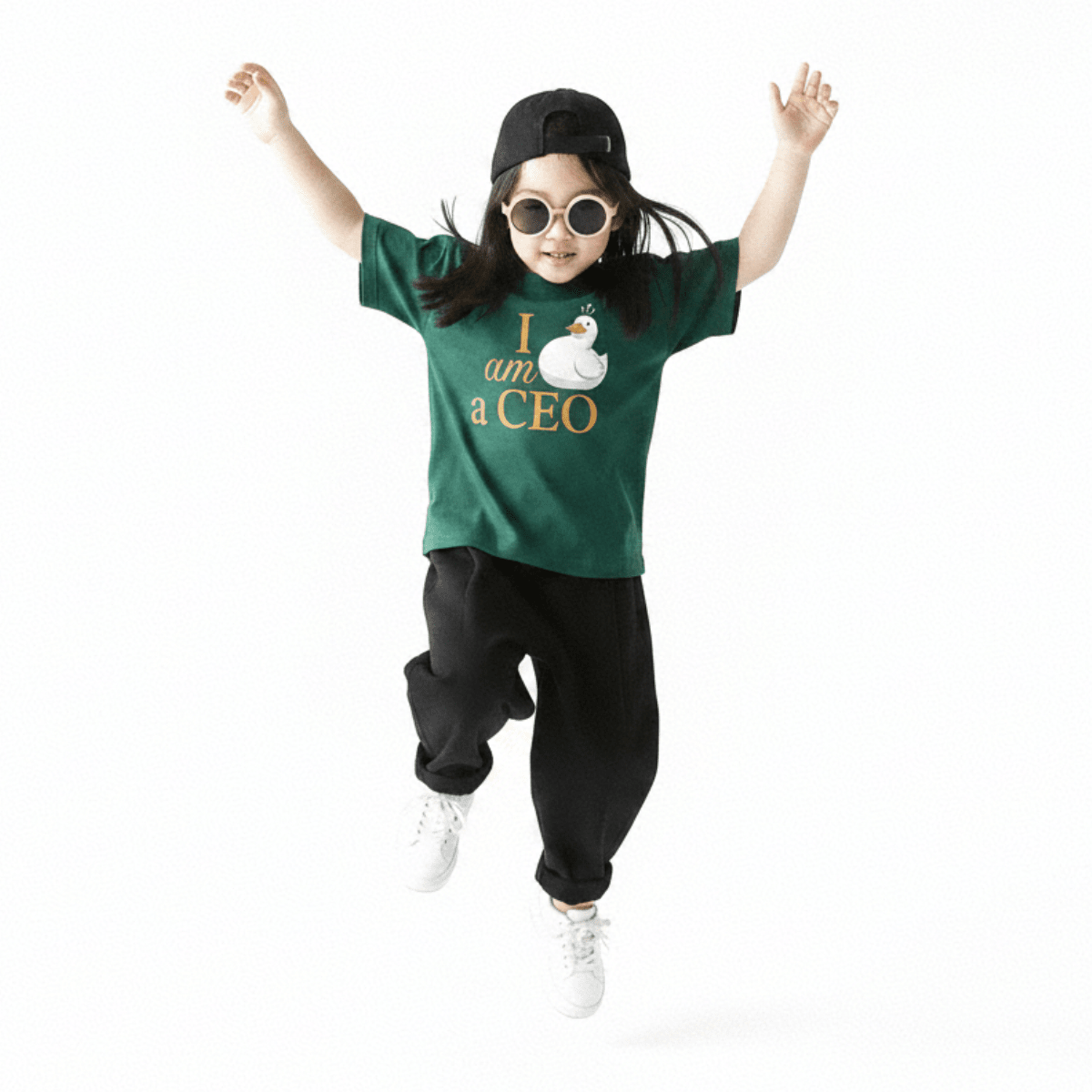萌萌鴨總裁 T-shirt ｜兒童短袖 - ISFN
