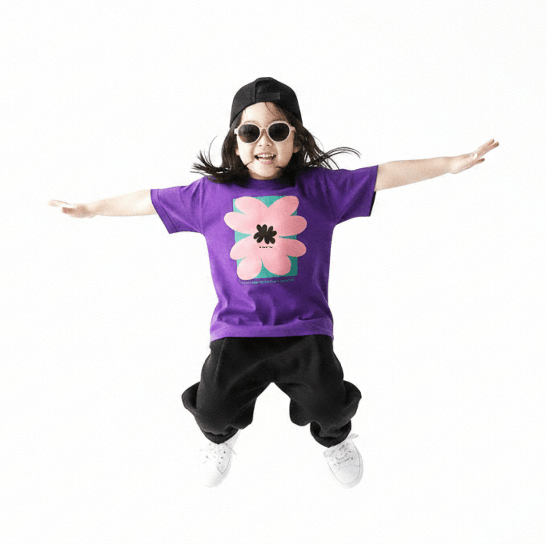 玩味塗鴉花 T-shirt ｜兒童短袖 - ISFN