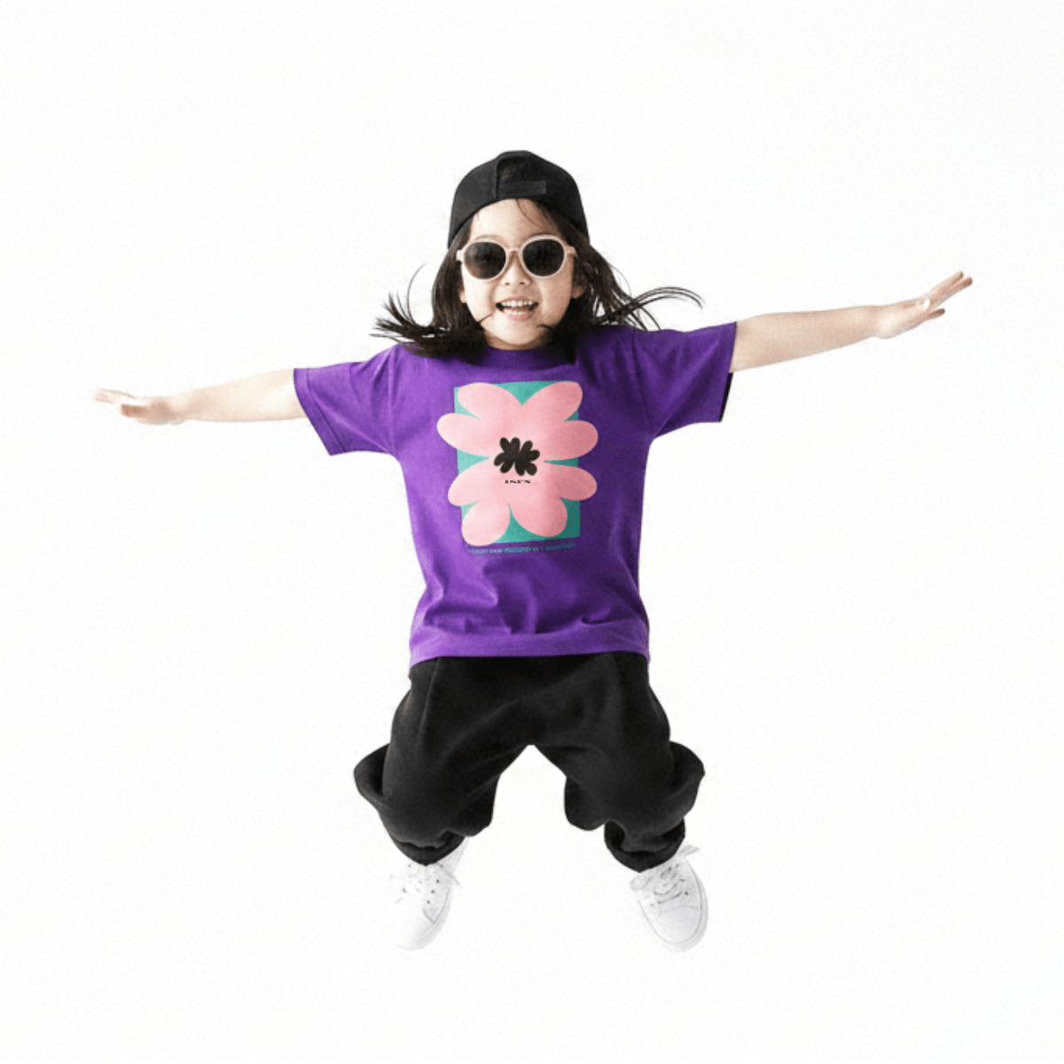 玩味塗鴉花 T-shirt ｜兒童短袖 - ISFN