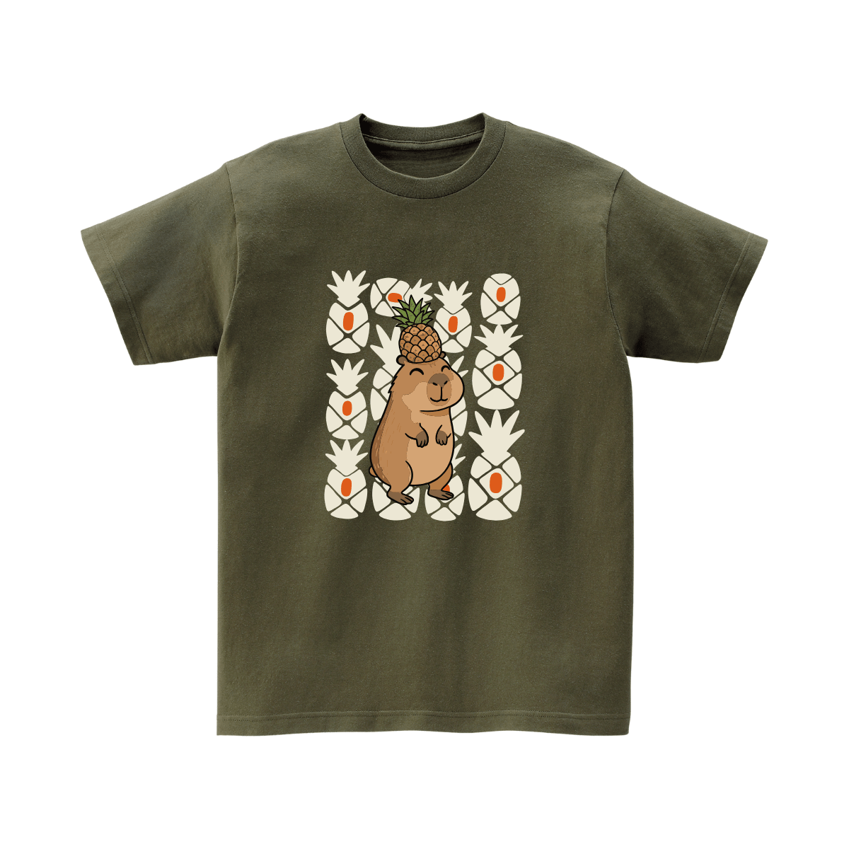 鳳梨派對水豚君 T-shirt ｜兒童短袖 - ISFN