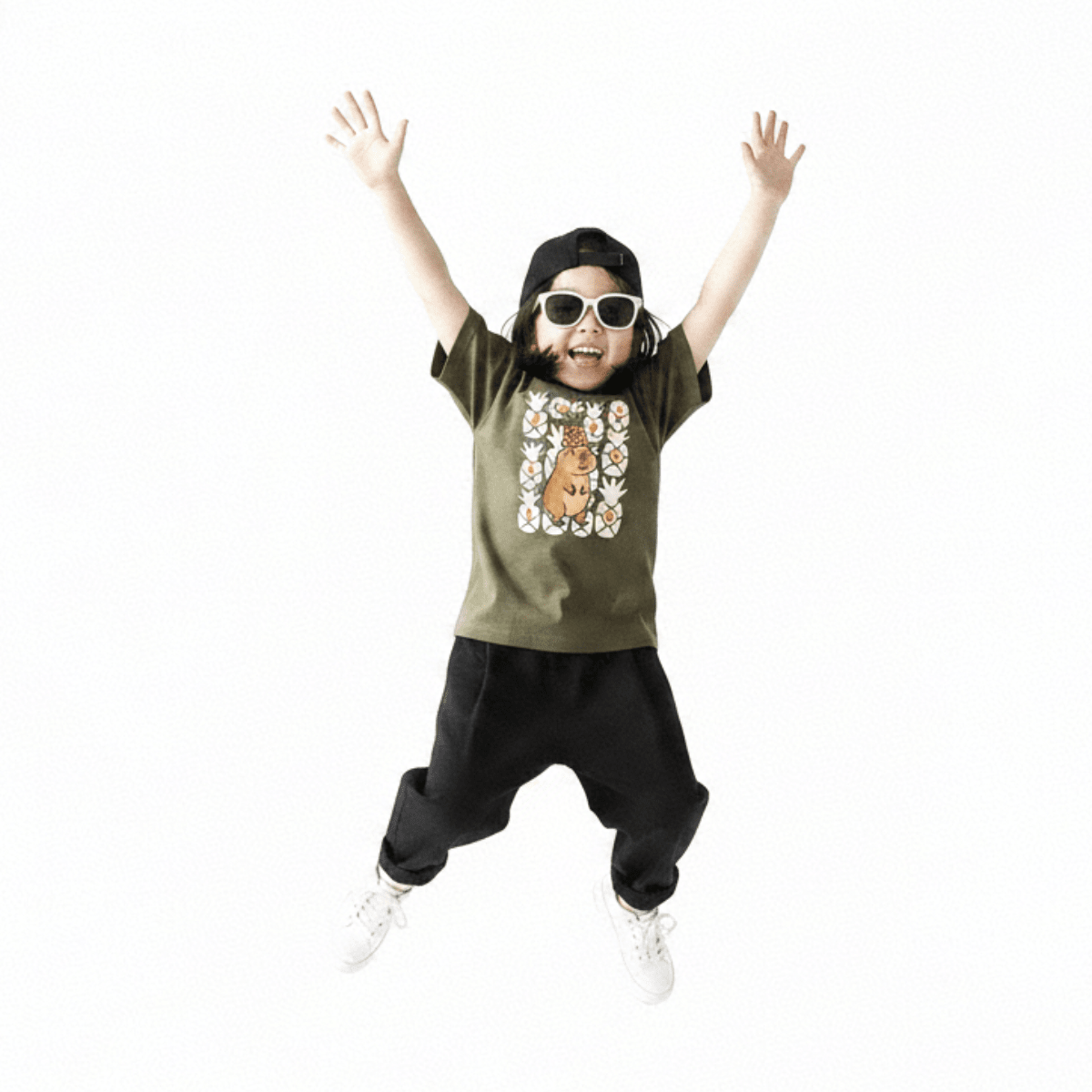 鳳梨派對水豚君 T-shirt ｜兒童短袖 - ISFN